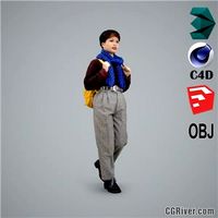 Asian Woman / Casual - CWom0104-HD2-O03P01-S - Ready-Posed 3D Human Model / Female Character (Still)