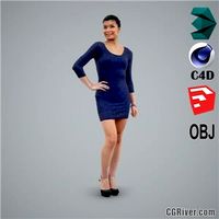 Asian Woman / Business Casual - CWom0105-HD2-O01P01-S - Ready-Posed 3D Human Model / Female Character (Still)