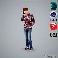 Asian Man / Casual - CMan0102-HD2-O01P01-S - Ready-Posed 3D Human Model / Male Character (Still)