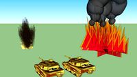 Tanks fireing and fire!!
