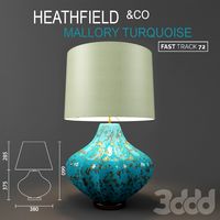 Настольный светильник HEATHFIELD & Co Mallory Turquoise