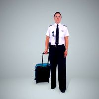 TSA Officer Woman | WWom0200-HD2-O01P01-S Ready-Posed 3D Human Model (Woman / Still)