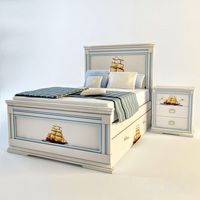 Кровать и тумба "Domus"