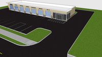 auto repair shop 3d model Auto Repair Shop building