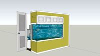 315 gal in wall reef aquarium enclosed equipment/service closet room