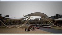 Hyperbolic Parabloid Station Canopy Rendering-16.12.31