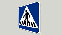 Señal Paso Peatones Española (S13) - Pedestrian Crossing Spanish Sign
