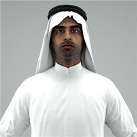 ARAB MAN- RIGGED 3D MODEL (ArMan0001HD2CS)