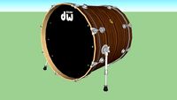 DW Collector's Series Bass Drum Zebrawood - 23' x 20'