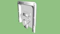 chiusura a farfalla per flightcase (parte mobile)