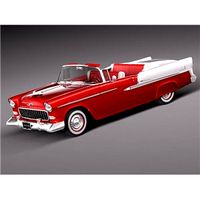Chevrolet Bel Air Convertible 1955 3D Model