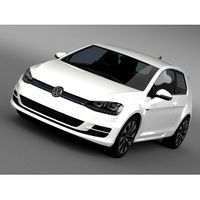 VW Golf TDI BlueMotion 3 door 2015 - 3D Car for Maya