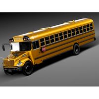 HQ LowPoly IC CE Series Schoolbus 2015 - 3D Model