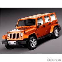 Jeep Wrangler Unlimited Sahara 2013 - 3D Model