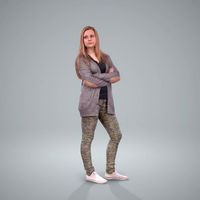 Casual Attire Woman | CWom0212-HD2-O01P01-S Ready-Posed 3D Human Model (Man / Still)