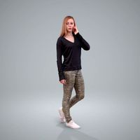 Casual Attire Woman | CWom0214-HD2-O01P01-S Ready-Posed 3D Human Model (Woman / Still)