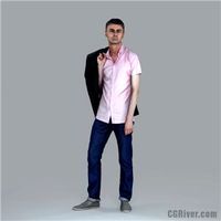 Male Character - CMan0017-HD2-O02P02S - Ready-Posed 3D Human Model (Still)