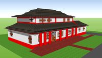 Retro oriental house