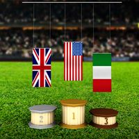 Old greece sport podium flags3d model