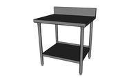 Worktable w/Back-Splash & Under-Shelf WT1-30-US-36]