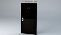 Hotel Emergency Exit Door3d model