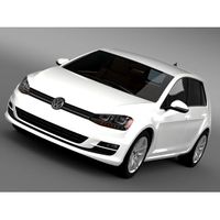Volkswagen Golf TDI 5d 2015 - 3D Car for Maya