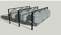 Bins next to Bracken Grain Elevator