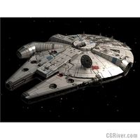 Millenium Falcon Space Ship Star Wars - 3D Model