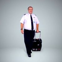 TSA Officer Man | WMan0201-HD2-O01P03-S Ready-Posed 3D Human Model (Man / Still)