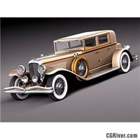Duesenberg J 232 1930 sedan - 3D Model