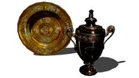 The Gentlemen's Singles Trophy and The Venus Rosewater Dish