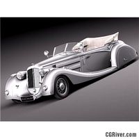 Horch 853a voll &amp; ruhrbeck sport cabriolet 1937 - 3D Model
