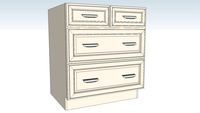 Base Pots and Pans Storage Four Drawer