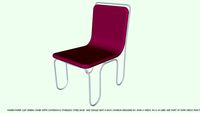 DINING CHAIR SHADED PINK DESIGNED BY JOHN A WEICK RA & AP LEED