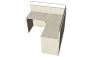 L shaped 3d Workstation