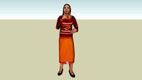 3D Female Hispanic Character