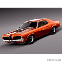 Mercury Cougar 1970 - 3D Model