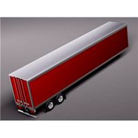 Semi Truck Cargo Trailer 3D Model