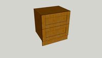 WIDE FRAME OAK KITCHEN RANGE - 2 PAN DRAWER