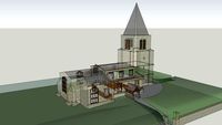 Thorpe malsor church with furniture