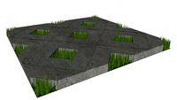 Concreto Grama 3d