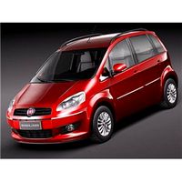 Fiat Idea 2011 Compact Van 3D Model