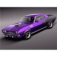 Plymouth Hemi Cuda Barracuda 1971 3D Model