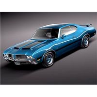 Oldsmobile Cutlass 4-4-2 1971 3D Model