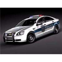 Chevrolet Caprice Impala Police Patrol Car 3D Model