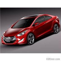 Hyundai Elantra Coupe 2014 - 3D Model