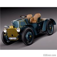 Lohner Porsche 1901 - 3D Model