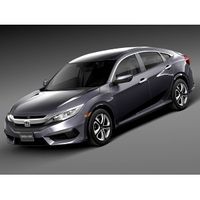 Honda Civic Sedan LX 2016 - 3D Model