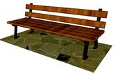 Panchina in Legno (Wooden Bench) & Acciaio 'Progetto Dino'