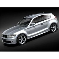 BMW 1 2008 3door mid-poly 3D Model